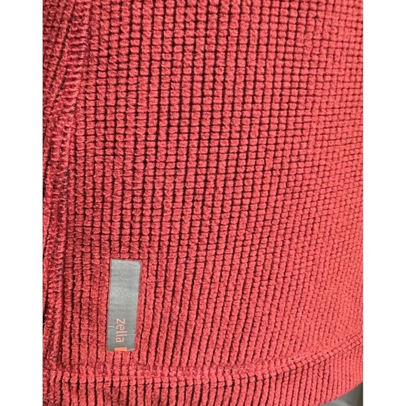 Zella Bright Orange Textured 1/2 Zip Pullover Hoodie Jacket L - Picture 5 of 7